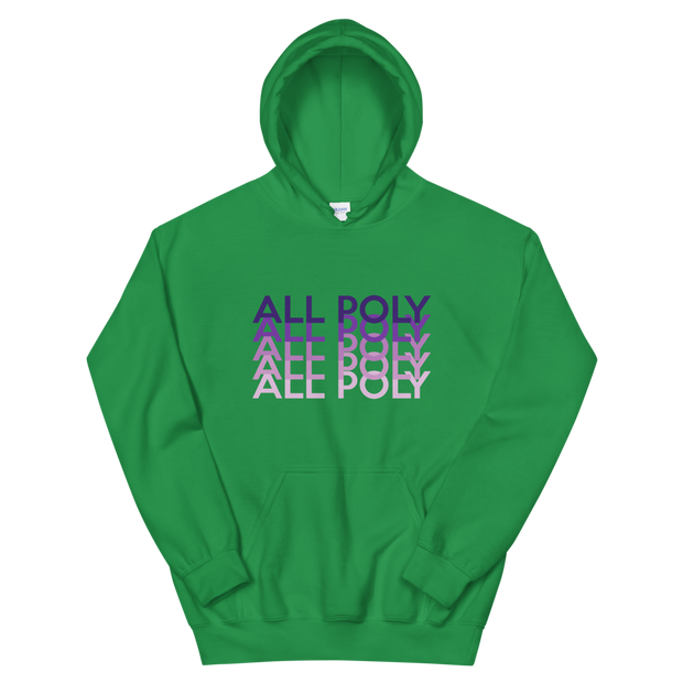 Purple All Poly Repeat *ADULT HOODIE*