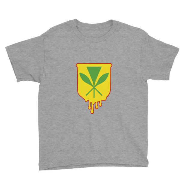 Kanaka Maoli Crest - Yellow with Red Border *KIDS SHORT SLEEVE*