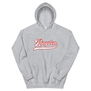 Kingdom Script ~ White with Red Border *ADULT HOODIE*