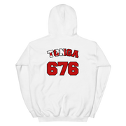 Tonga 676 - Flag with Black Border (front/back) *ADULT HOODIE*