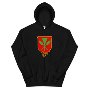 Kanaka Maoli Crest - Red with Yellow Border *ADULT HOODIE*