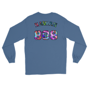 Hawaii 808 - Floral Jersey with Black Border (front/back) *ADULT LONG SLEEVE*