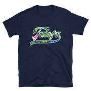 Talofa Script ~ Floral with White Border *ADULT SHORT SLEEVE*