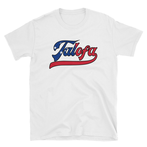 Talofa Script ~ Flag with Black Border *ADULT SHORT SLEEVE*