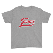 Tonga Script ~ Red with White Border *KIDS SHORT SLEEVE*