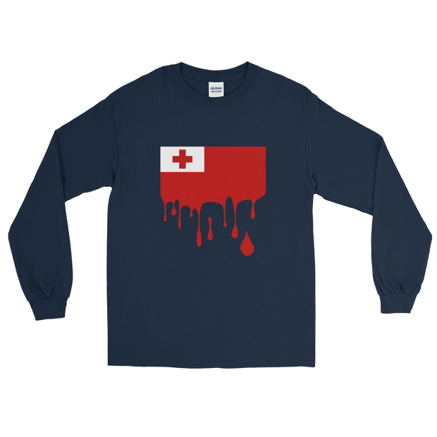 Drip Tonga - Flag Horizontal *ADULT LONG SLEEVE*