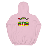 Hawaii 808 - Flag Jersey with Black Border (front/back) *ADULT HOODIE*