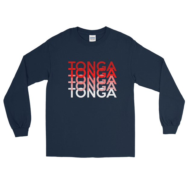 Red and White Tonga Repeat *ADULT LONG SLEEVE*