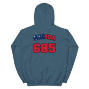 Samoa 685 - Flag with Black Border (front/back) *ADULT HOODIE*