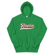 Kingdom Script ~ White with Red Border *ADULT HOODIE*