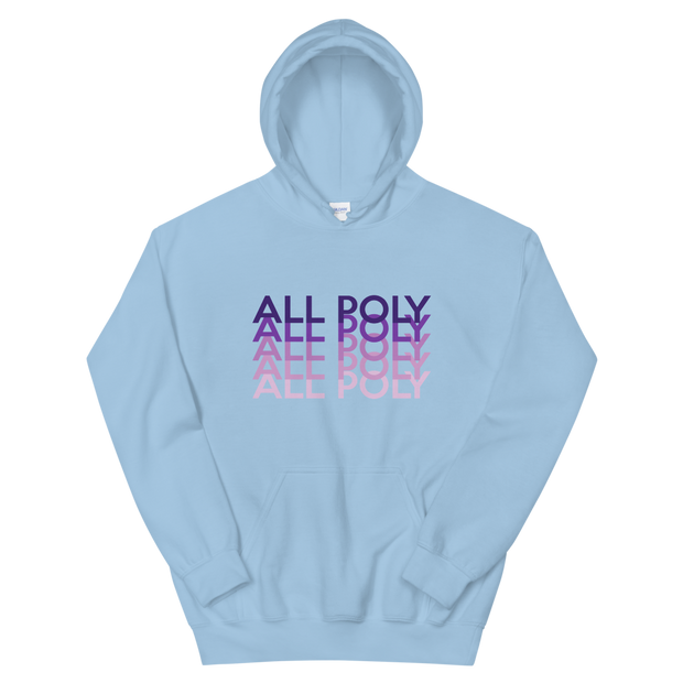 Purple All Poly Repeat *ADULT HOODIE*