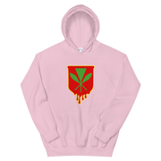 Kanaka Maoli Crest - Red with Yellow Border *ADULT HOODIE*