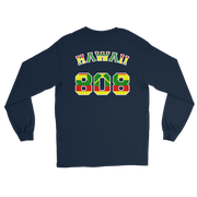 Hawaii 808 - Flag Jersey with White Border (front/back) *ADULT LONG SLEEVE*