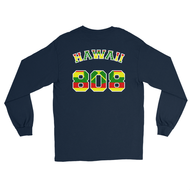 Hawaii 808 - Flag Jersey with White Border (front/back) *ADULT LONG SLEEVE*