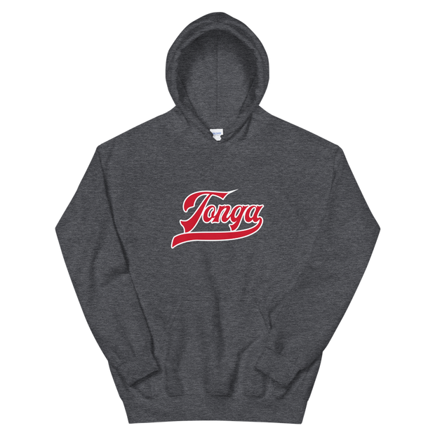 Tonga Script ~ Red with White Border *ADULT HOODIE*