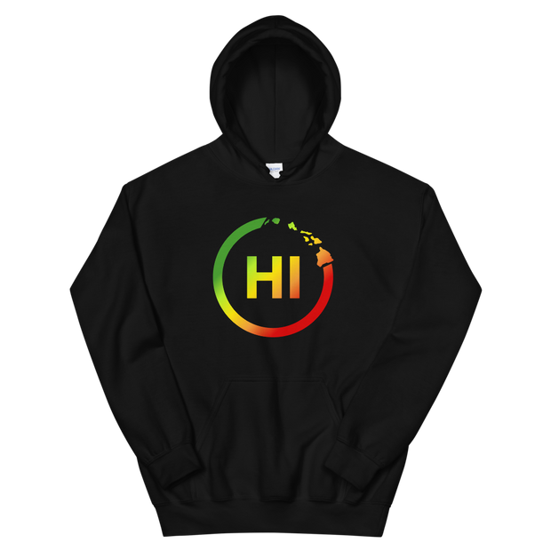 Hawaiian Islands Rings - HI - Kanaka Maoli color fade *ADULT HOODIE*