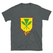 Kanaka Maoli Crest - Yellow with Red Border *ADULT SHORT SLEEVE*