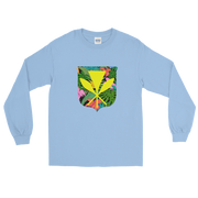 Kanaka Maoli Coat of Arms with Floral Shield *ADULT LONG SLEEVE*