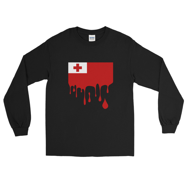 Drip Tonga - Flag Horizontal *ADULT LONG SLEEVE*