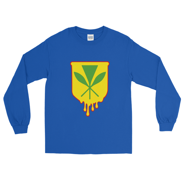 Kanaka Maoli Crest - Yellow with Red Border *ADULT LONG SLEEVE*