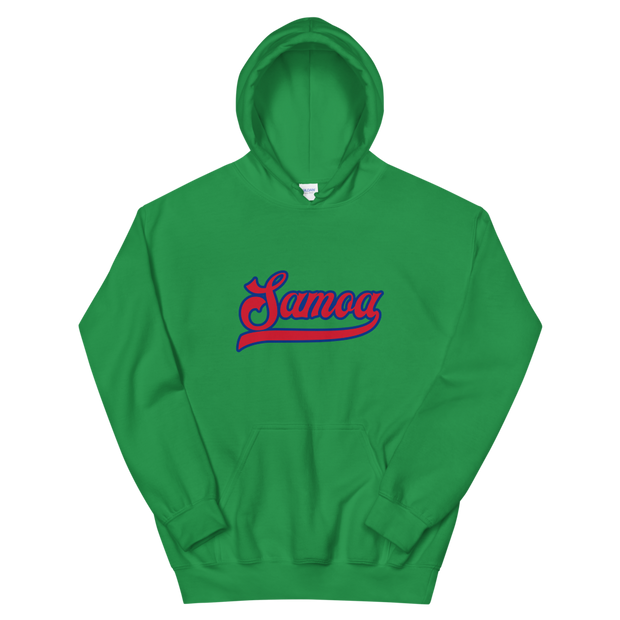 Samoa Script ~ Red with Blue Border *ADULT HOODIE*