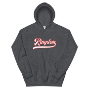 Kingdom Script ~ White with Red Border *ADULT HOODIE*