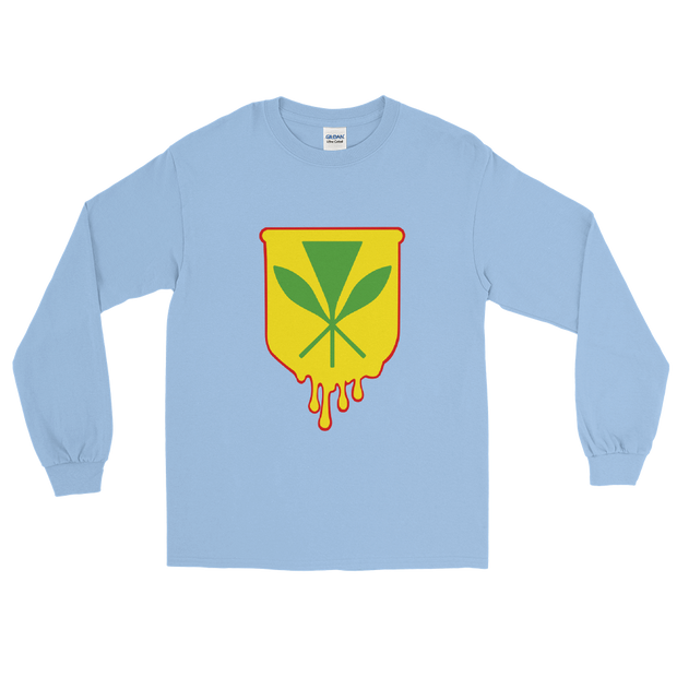 Kanaka Maoli Crest - Yellow with Red Border *ADULT LONG SLEEVE*