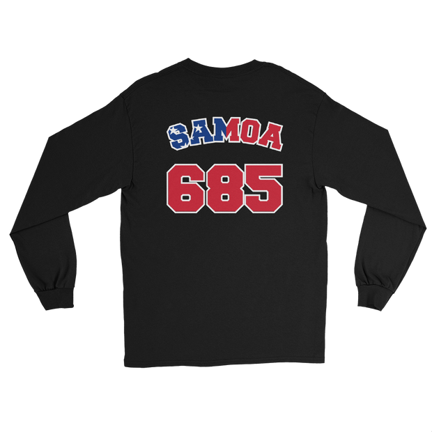 Samoa 685 - Flag with White Border (front/back) *ADULT LONG SLEEVE*