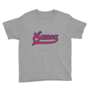 Samoa Script ~ Red with Blue Border *KIDS SHORT SLEEVE*