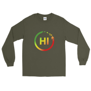 Hawaiian Islands Rings - HI - Kanaka Maoli color fade *ADULT LONG SLEEVE*