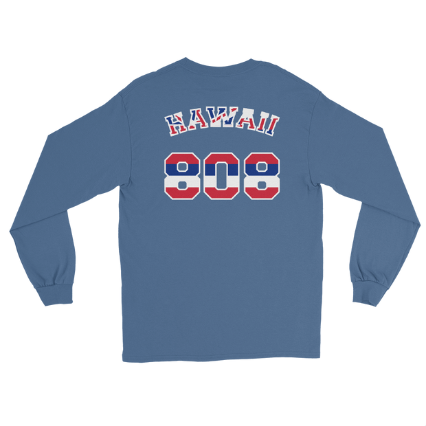 Hawaii 808 Union Jack - Flag Jersey with White Border (front/back) *ADULT LONG SLEEVE*