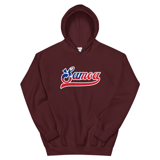 Samoa 685 - Flag with White Border (front/back)  *ADULT HOODIE*