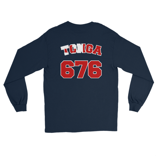 Tonga 676 - Flag with White Border (front/back) *ADULT LONG SLEEVE*