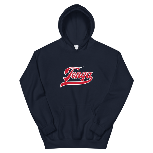 Tonga Script ~ Red with White Border *ADULT HOODIE*