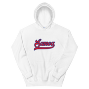 Samoa Script ~ Red with Blue Border *ADULT HOODIE*