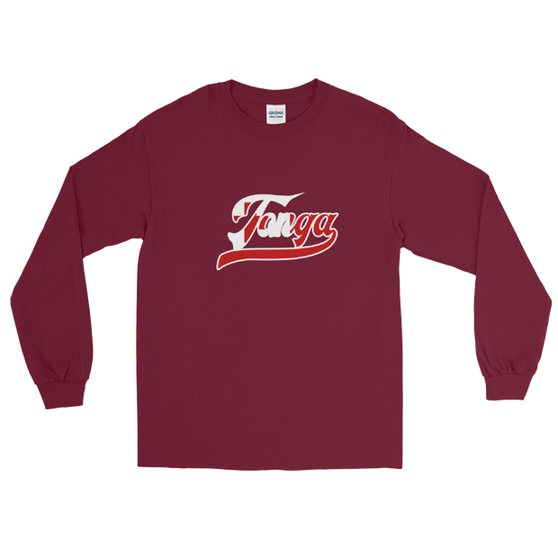 Tonga Script ~ Flag with White Border *ADULT LONG SLEEVE*