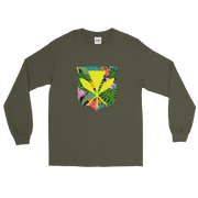 Kanaka Maoli Coat of Arms with Floral Shield *ADULT LONG SLEEVE*