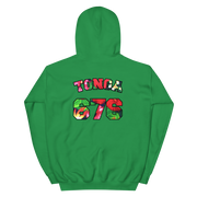 Tonga 676 - Floral Jersey with Black Border (front/back) *ADULT HOODIE*