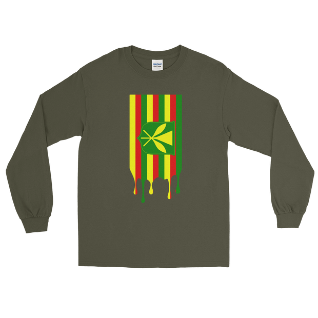 Drip Kanaka Maoli - Flag Vertical *ADULT LONG SLEEVE*