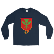 Kanaka Maoli Crest - Red with Yellow Border *ADULT LONG SLEEVE*