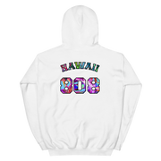 Hawaii 808 - Floral Jersey with Black Border (front/back) *ADULT HOODIE*