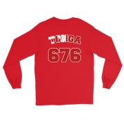 Tonga 676 - Flag with White Border (front/back) *ADULT LONG SLEEVE*