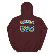 Samoa 685 - Floral Jersey with White Border (front/back) *ADULT HOODIE*