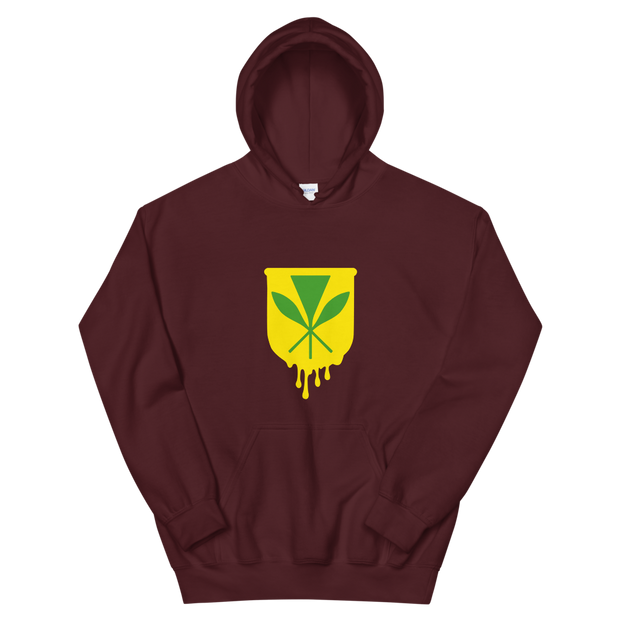 Kanaka Maoli Crest - Yellow *ADULT HOODIE*