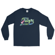 Talofa Script ~ Floral with White Border *ADULT LONG SLEEVE*