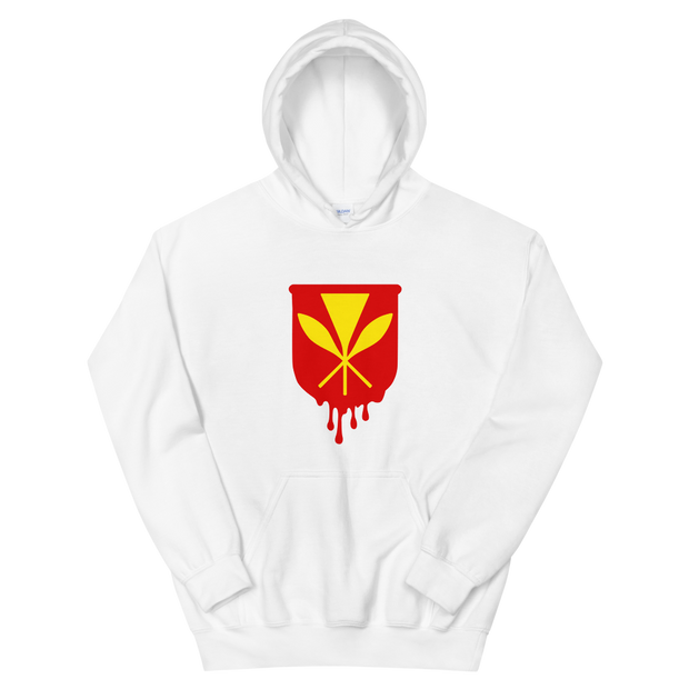 Kanaka Maoli Crest - Red *ADULT HOODIE*