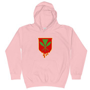 Kanaka Maoli Crest - Red with Yellow Border *KIDS HOODIE*