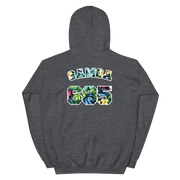 Samoa 685 - Floral Jersey with White Border (front/back) *ADULT HOODIE*