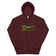 Hawaii Script ~ Flag with Black Border *ADULT HOODIE*