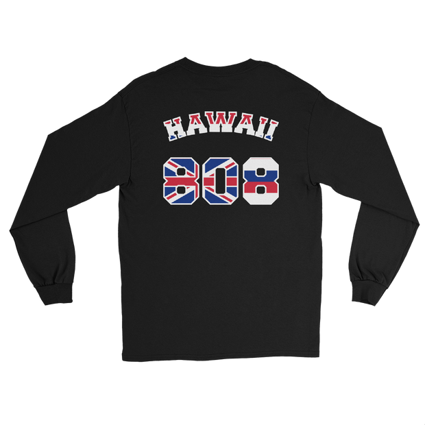 Hawaii 808 Sovereignty - Flag Jersey with White Border (front/back) *ADULT LONG SLEEVE*